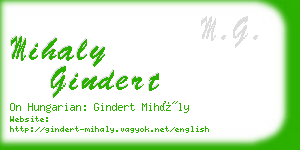 mihaly gindert business card